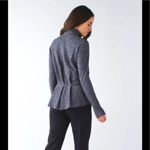 Lululemon Warm Your Core Pullover Mock Neck Peplum Back